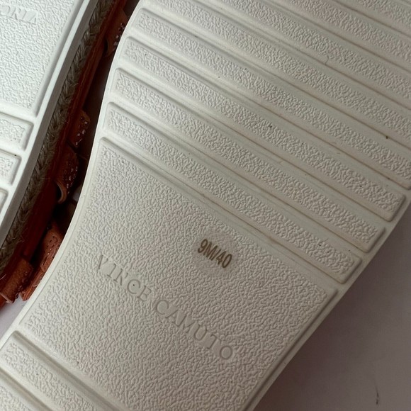 Vince Camuto Sandals Slide Women ~ US 9M Rallsan Strappy Coral Leather NEW - Picture 8 of 10